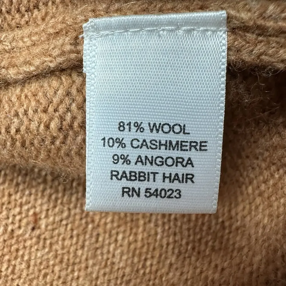 Vintage Banana Republic Wool Cashmere Angora Sweater Vest Mens Sz. S Camel Brown